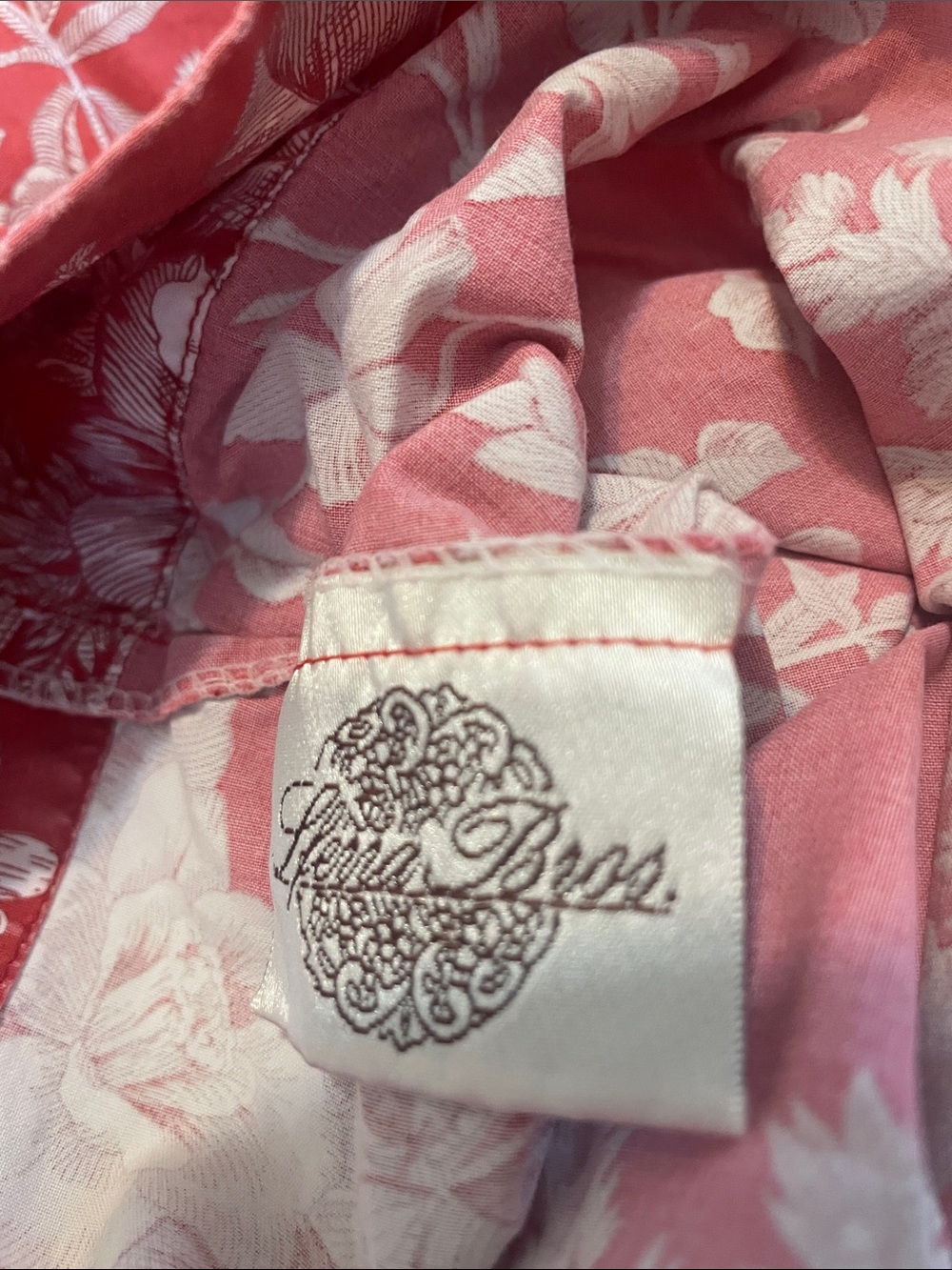 Sferra dark rose  and White Floral full/queen flat & pillowcases
